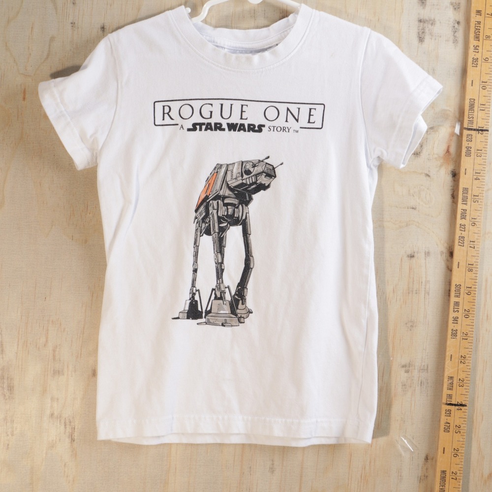 Star Wars Rogue One AT-ACT Walker Graphic T-Shirt White Kids Size 110